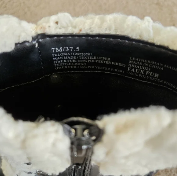 🔥 LIKE NEW BCBGENERATION FAUX FUR LEATHER BOOTS / BOOTIES SIZE 7 - Picture 8 of 8